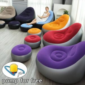 Inflatable Sofa chair with footrest